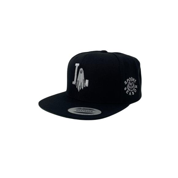 Los Angeles LA Ghost Halloween Spooky GRY Snapback Hat - Picture 2 of 9
